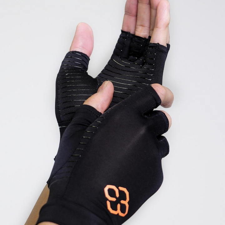 Fingerless Copper Gloves, Unisex