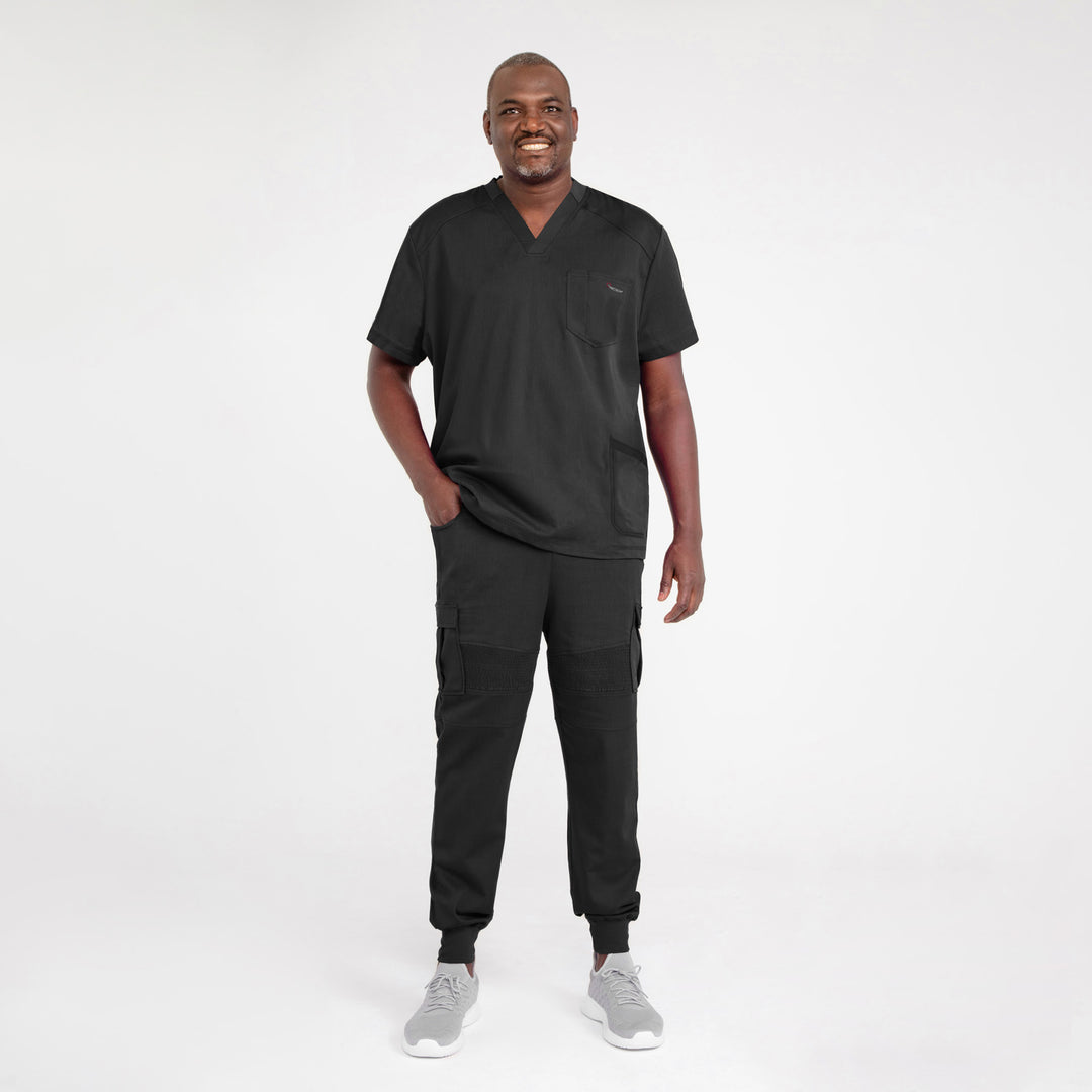 CopperActive™ Men's Scrub Set Classic V-neck Top & Premium Jogger Pants