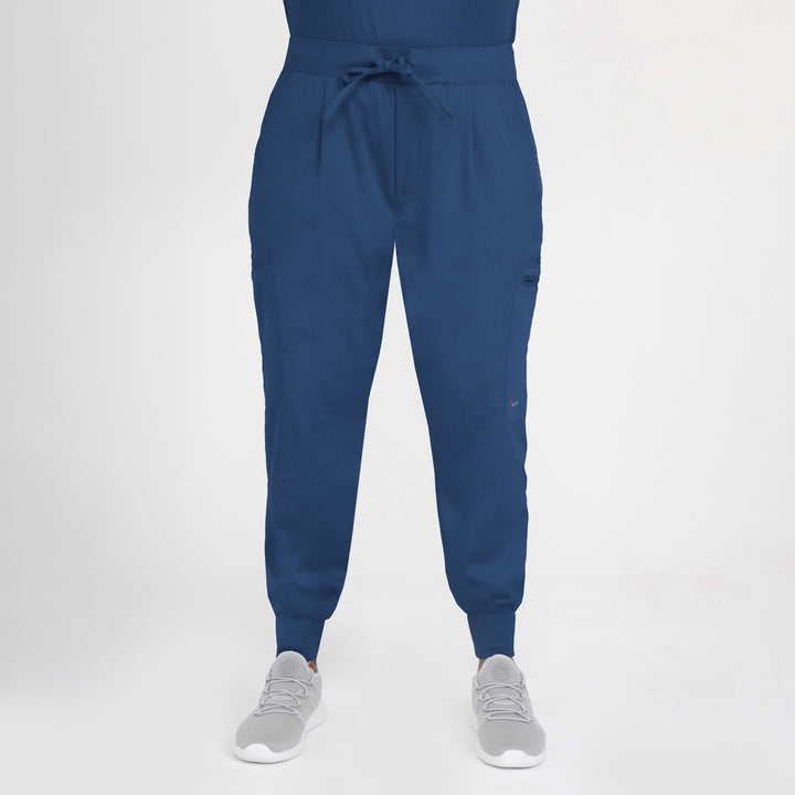 CopperActive™ Women’s Scrub Set Navy Blue V-neck Top & Jogger Pants