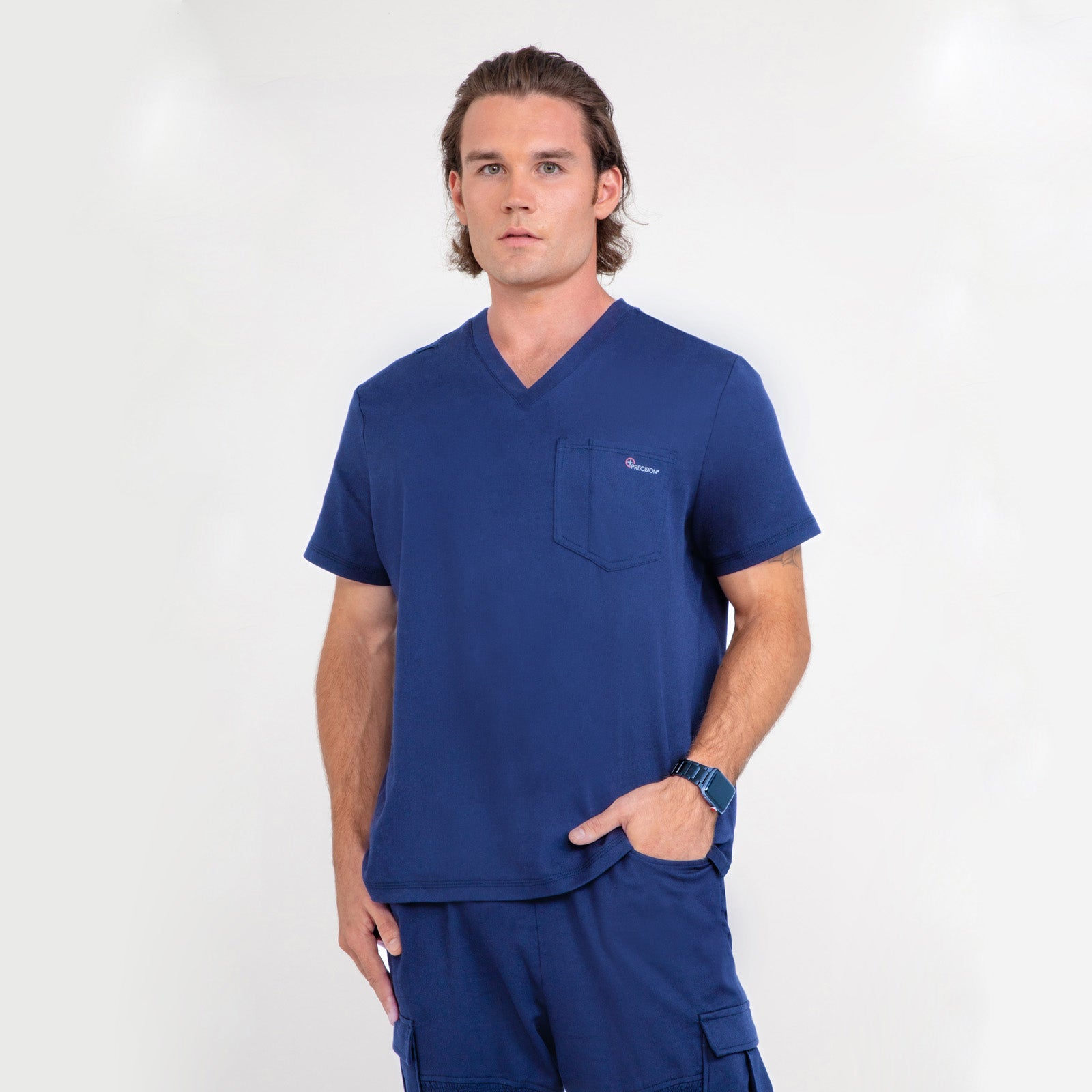 Antimicrobial Scrub Men's V-neck Top