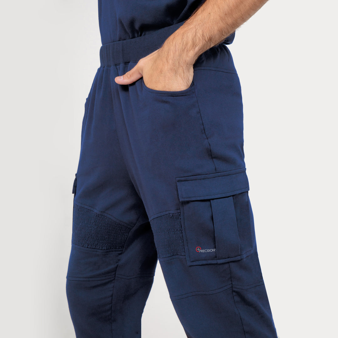 CopperActive™ Men's Scrub Custom Length Premium Navy Blue Jogger Pants