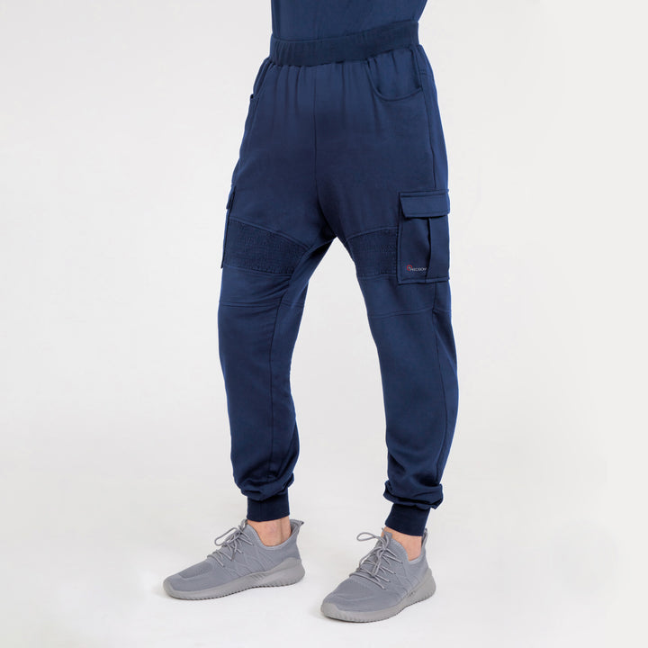 CopperActive™ Men's Scrub Custom Length Premium Navy Blue Jogger Pants