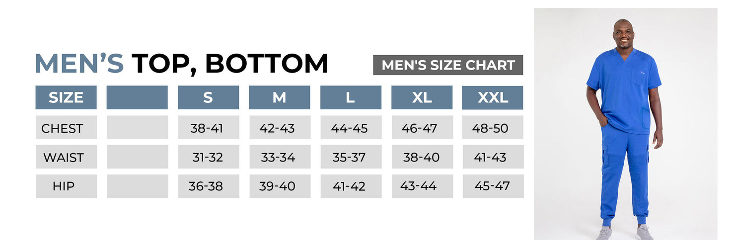 swissprecisionactive-scrub-set-mens-size-guide